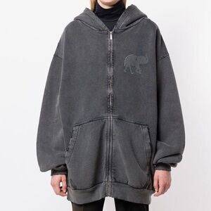 Balenciaga Gray Oversized Hoodie